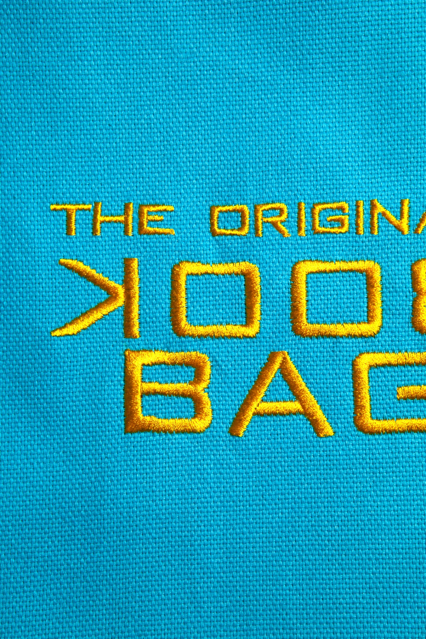 Cotton - Book Bag - Turquoise with inner lining