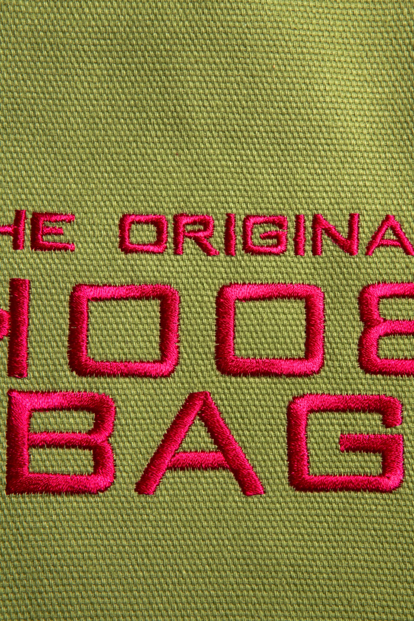 Cotton - Book Bag - Green with inner lining