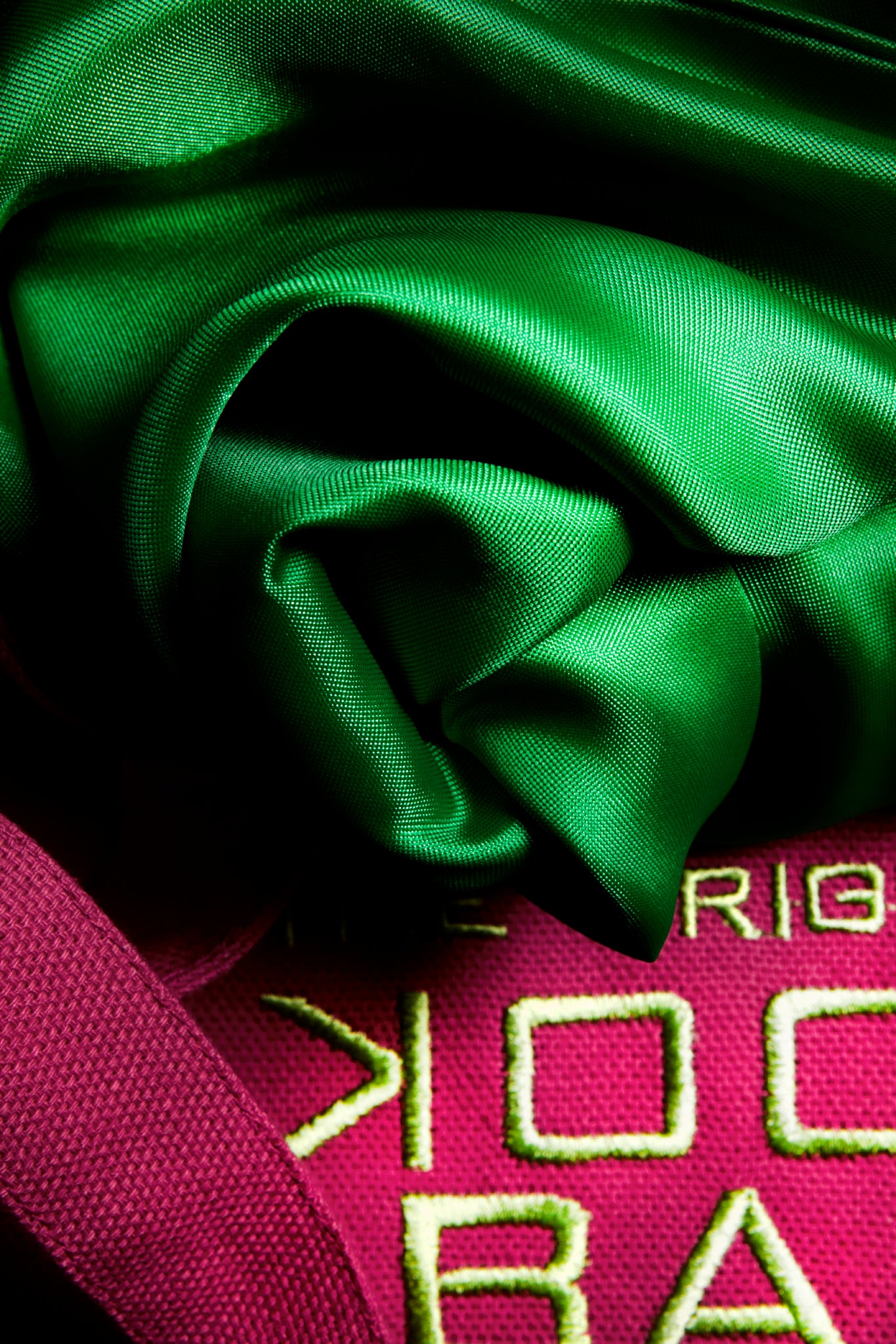 Cotton - Book Bag – Fuchsia with inner lining