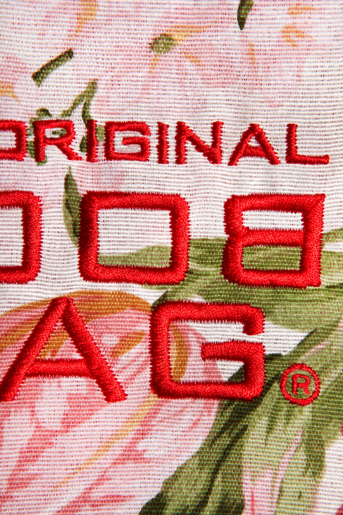 Book Bag - Big Flowers with embroidery and lining