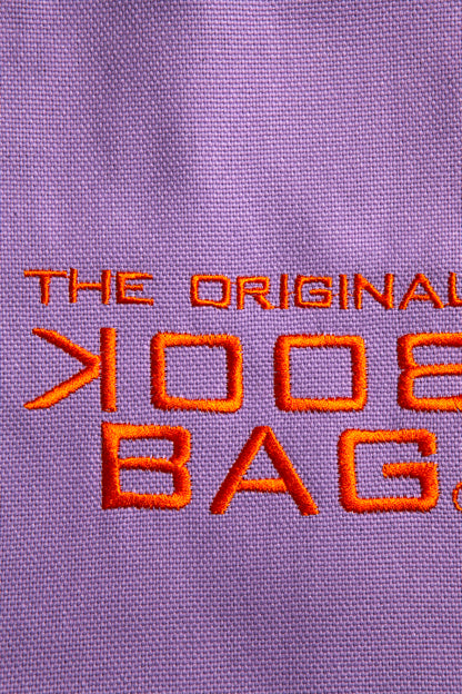 Cotton - Book  Bag - Purple with inner lining